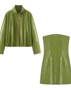 S / Green suit set