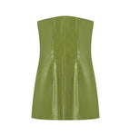 S / Green tube top skirt