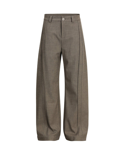 TALKLESSFASHION S / Khaki 26002 GXFortune Retro Deconstructed Design Old Money Style Trousers for Men and Women Loose Casual High-End Straight Pants