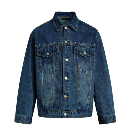 TALKLESSFASHION S / Navy blue EON 26 spring new spot American street trendy high street simple and versatile denim jacket jacket for men
