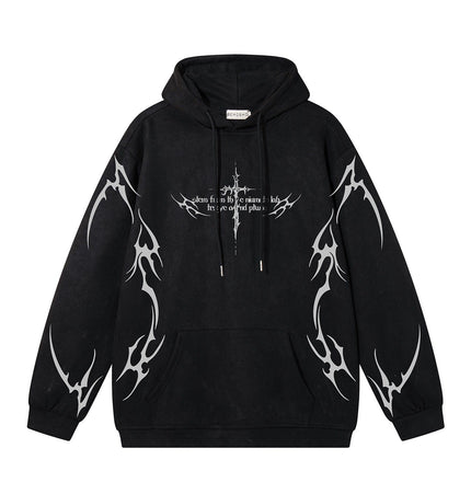 TALKLESSFASHION 黑色 / S Spark graphic design hoodie
