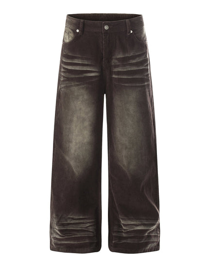 TALKLESSFASHION S / Tea brown EON 26 spring new spot American street trendy high street personality casual corduroy trousers men