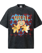 Washed black short sleeve