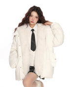 S / white