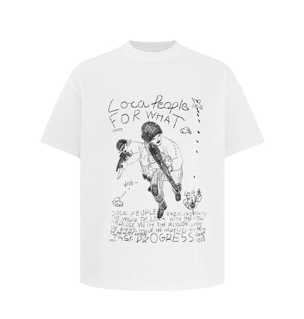 TALKLESSFASHION S / white EON 26 summer new spot American street trendy high street individuality pattern loose short sleeves T-shirt men