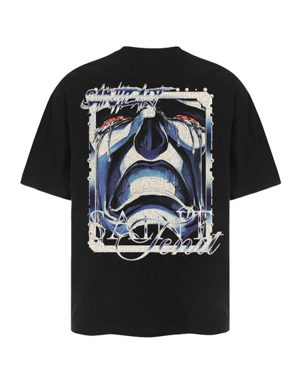 TALKLESSFASHION SAINT vintage Short Sleeve T-Shirt High Street Loose Male and Female Couples 2025SS Hip Hop