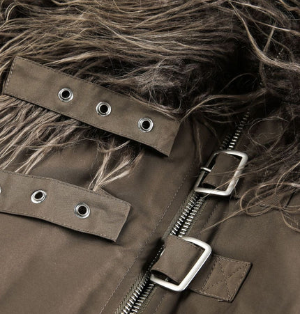 TALKLESSFASHION Slimming Fur Collar Padded Jacket