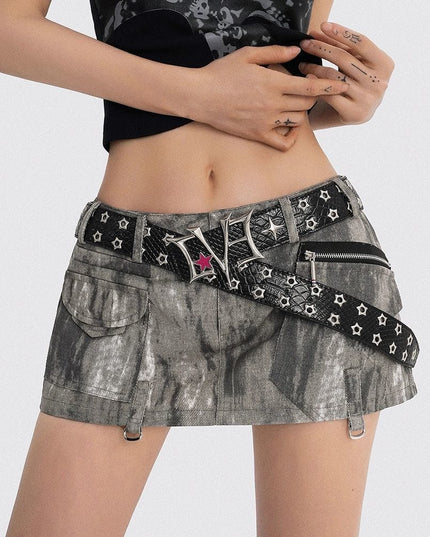 TALKLESSFASHION Spice girl punk heavy industry belt men and women rivets vintage y2k niche design personality fashion belt wasteland trend
