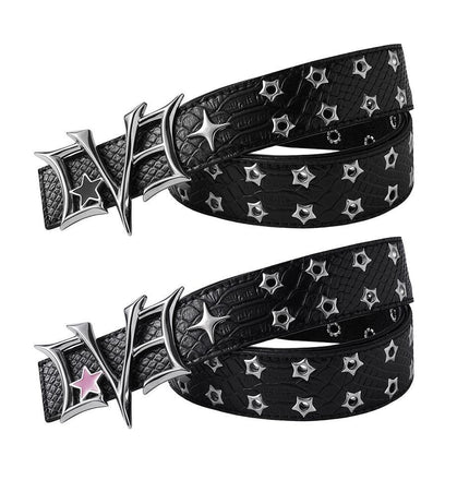 TALKLESSFASHION Spice girl punk heavy industry belt men and women rivets vintage y2k niche design personality fashion belt wasteland trend