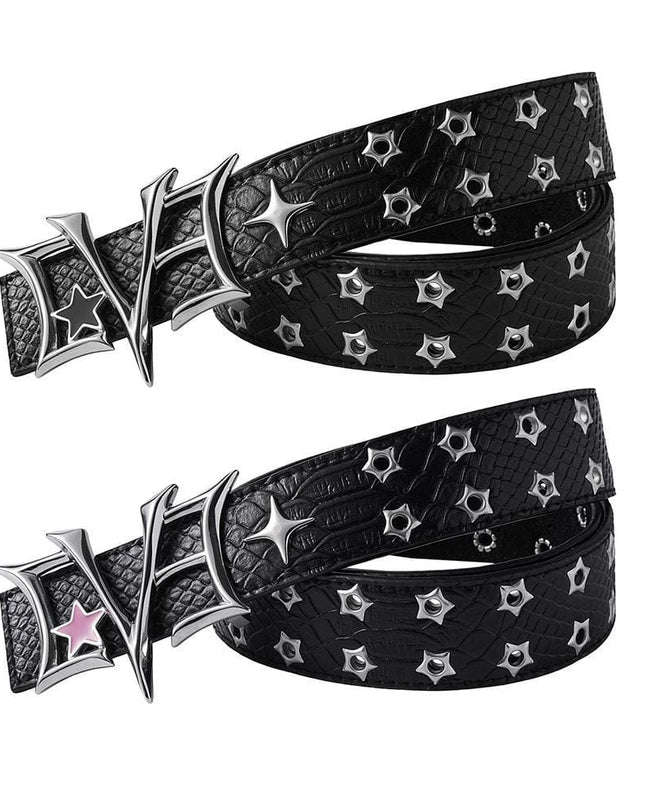 TALKLESSFASHION Spice girl punk heavy industry belt men and women rivets vintage y2k niche design personality fashion belt wasteland trend