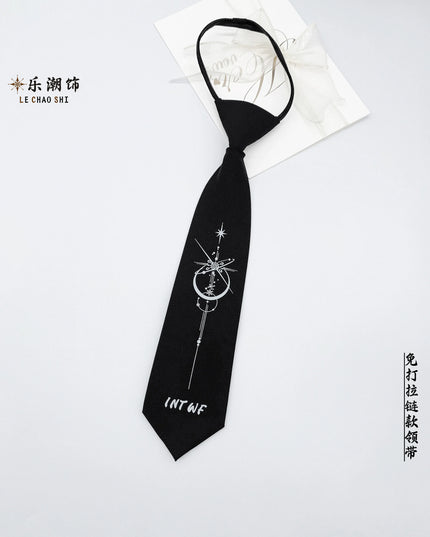 TALKLESSFASHION Starry sky print tie Le Chao geometric print tie