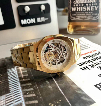 TALKLESSFASHION Steel Band Waterproof Quartz Small Square Watch