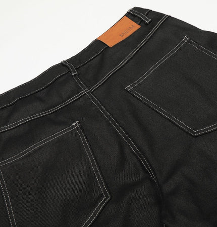 TALKLESSFASHION Street Coated Monogram Print Jeans