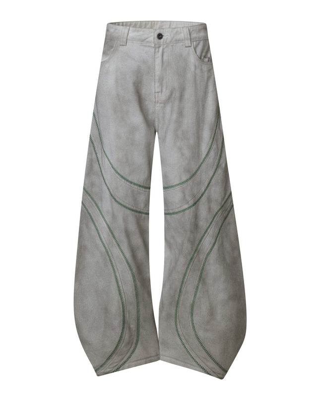 TALKLESSFASHION Street Personality Contrast Line Loose Casual Pants