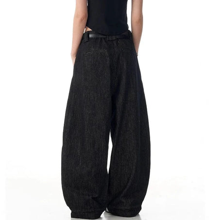 TALKLESSFASHION TALKLESS Curved Washed Splicing Casual Jeans ----3400