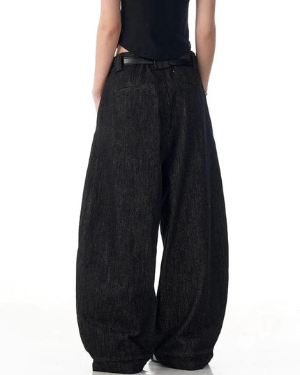 TALKLESSFASHION TALKLESS Curved Washed Splicing Casual Jeans ----3400