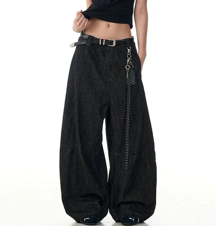TALKLESSFASHION TALKLESS Curved Washed Splicing Casual Jeans ----3400