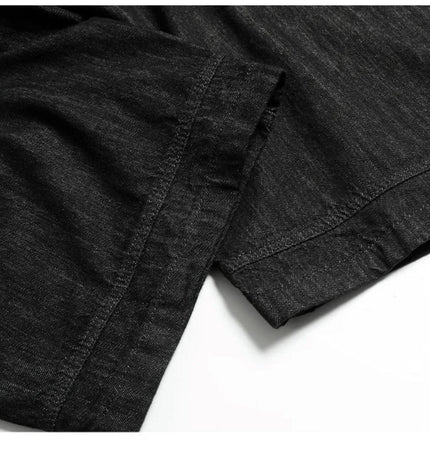 TALKLESSFASHION TALKLESS Curved Washed Splicing Casual Jeans ----3400