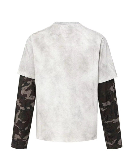 TALKLESSFASHION Talkless Two-Piece Camouflage Printed T-Shirt—-9333