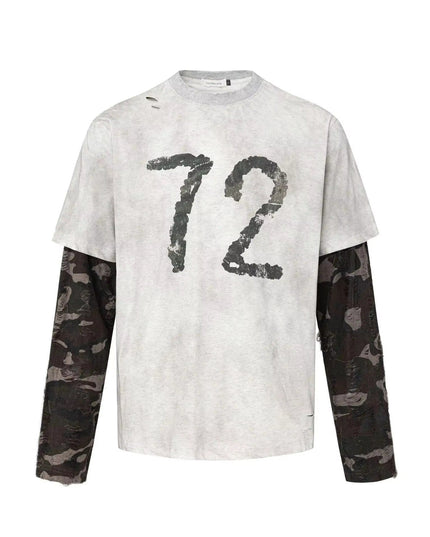 TALKLESSFASHION Talkless Two-Piece Camouflage Printed T-Shirt—-9333