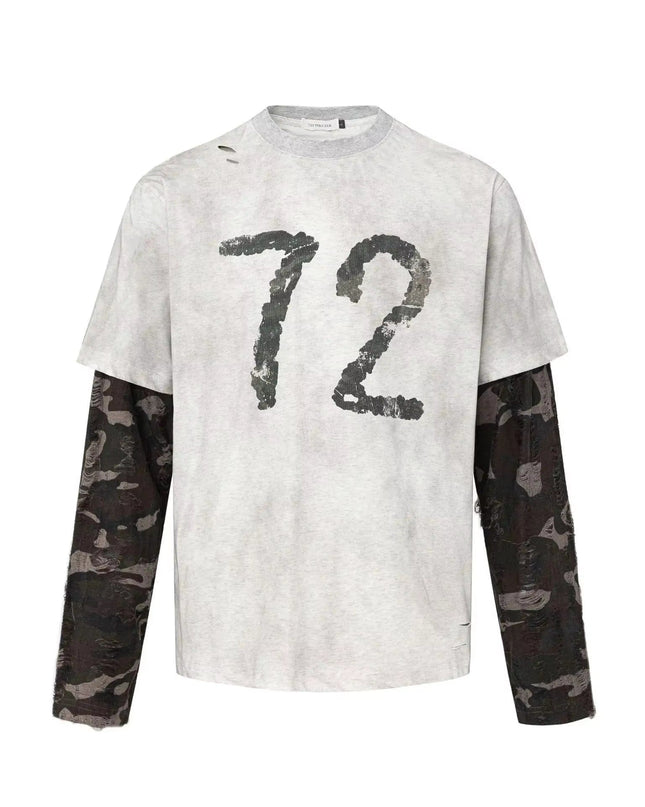 TALKLESSFASHION Talkless Two-Piece Camouflage Printed T-Shirt—-9333