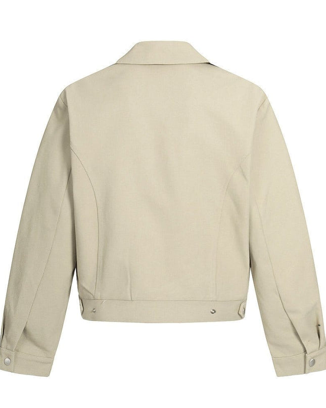 TALKLESSFASHION TALKLESSFASHION: Urban Edge Cropped Cargo Jacket