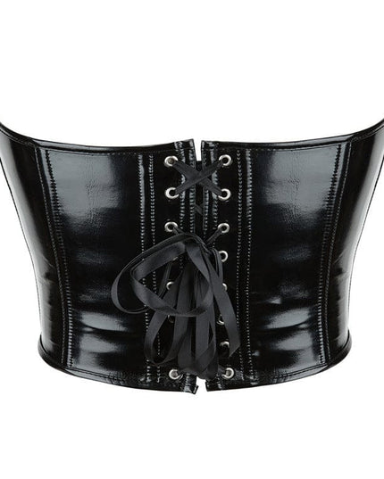TALKLESSFASHION The new PVC leather breast support sexy shapewear top Amazon AliExpress wish cross-border e-commerce supply delivery