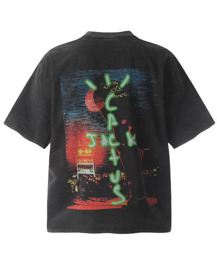 TALKLESSFASHION Travis Scottt Portrait Show-Limited Funny Print Vintage Washed Distressed Short Sleeve T-Shirt