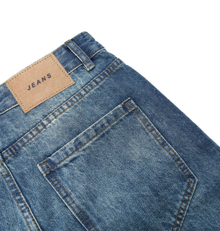 TALKLESSFASHION Trendy High Street Personality Washed Denim jeans