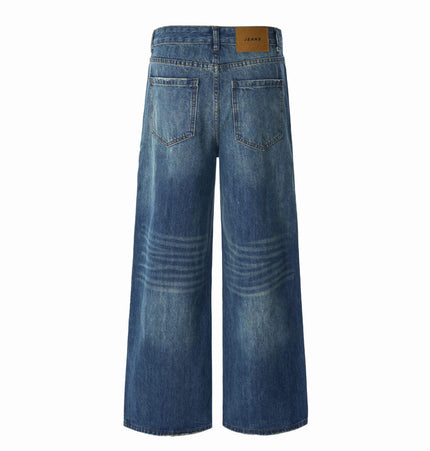 TALKLESSFASHION Trendy High Street Personality Washed Denim jeans
