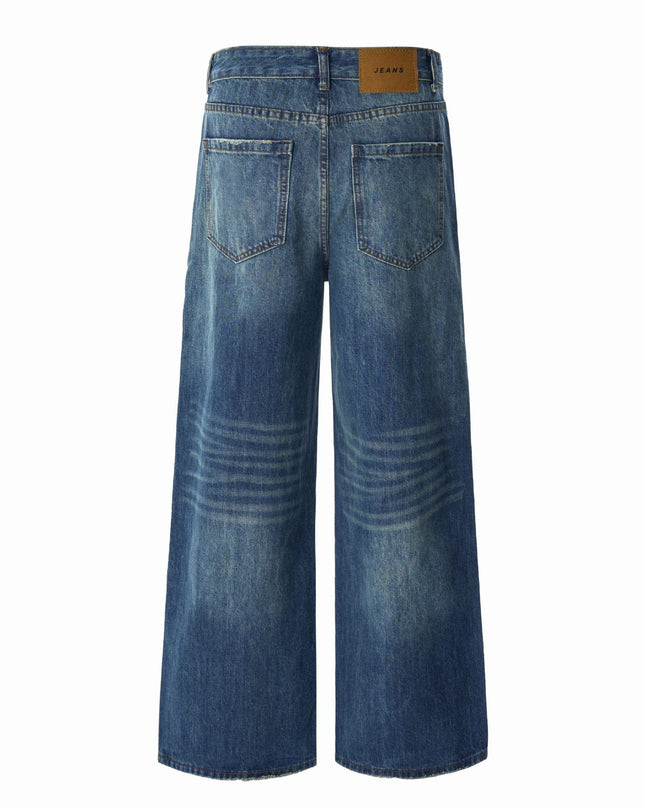 TALKLESSFASHION Trendy High Street Personality Washed Denim jeans
