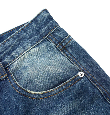 TALKLESSFASHION Trendy High Street Personality Washed Denim jeans