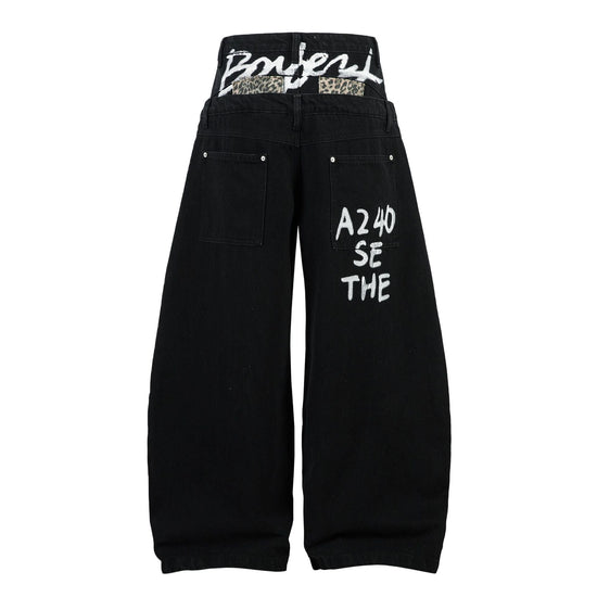 Graffiti Wide Jeans