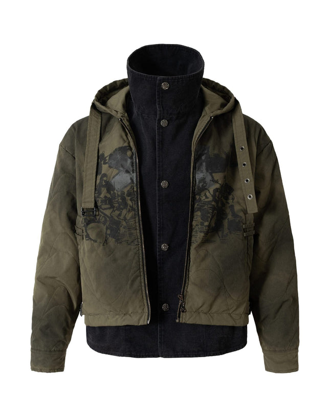 TALKLESSFASHION Urban Edge Dual-Layer Puffer