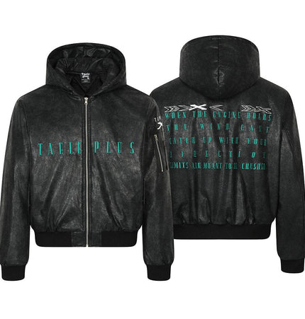 TALKLESSFASHION Urban Wave Hooded zipper Jacket