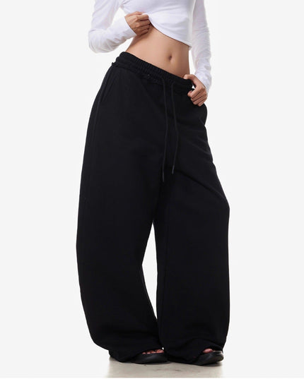 TALKLESSFASHION Vintage American Letter Print Scimitar Sweatpants Women's Trendy Sports Jazz Dance Street Loose Drape Wide-leg Pants