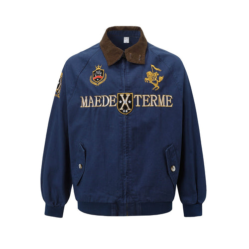 THETLSTUDIO Vintage Badge Embroidered Cargo Jacket