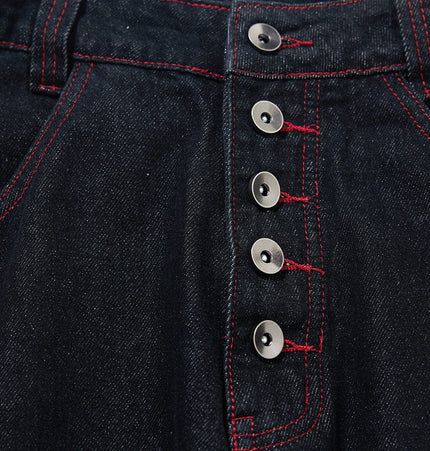 TALKLESSFASHION Vintage Edge Scimitar Denim jeans