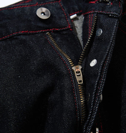 TALKLESSFASHION Vintage Edge Scimitar Denim jeans