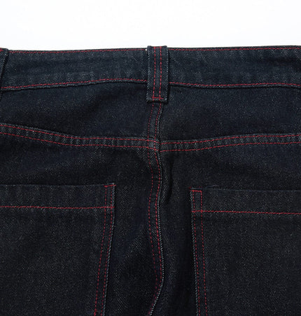 TALKLESSFASHION Vintage Edge Scimitar Denim jeans