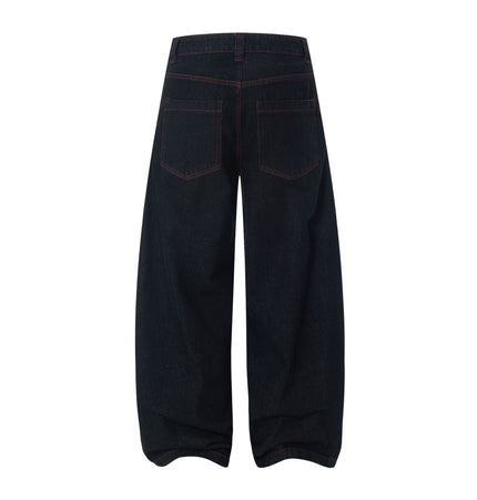 TALKLESSFASHION Vintage Edge Scimitar Denim jeans