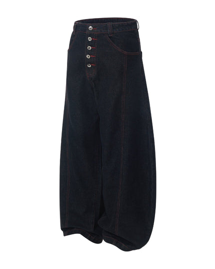 TALKLESSFASHION Vintage Edge Scimitar Denim jeans