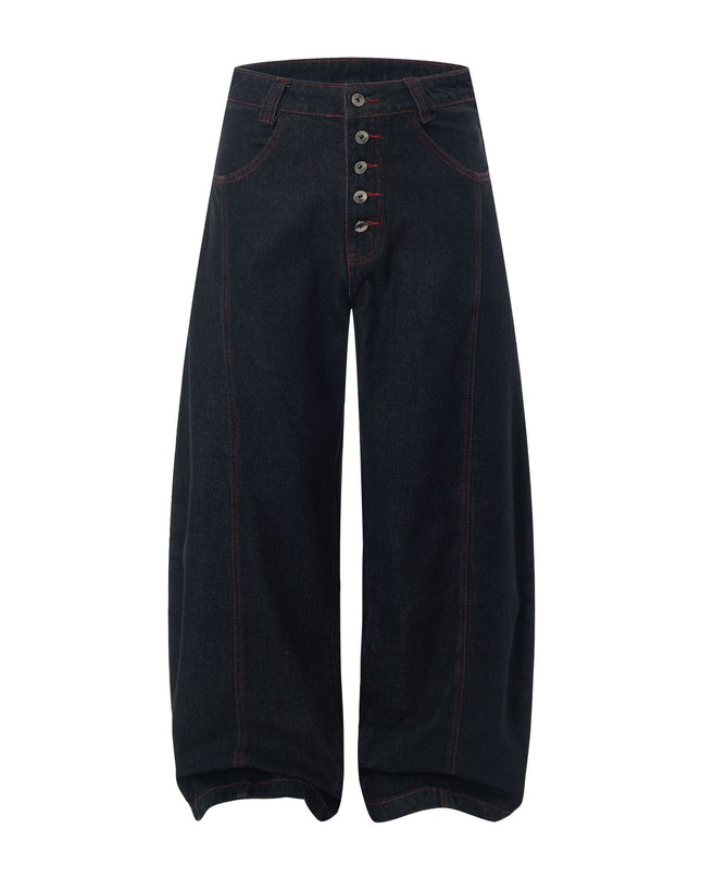 TALKLESSFASHION Vintage Edge Scimitar Denim jeans