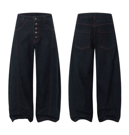 TALKLESSFASHION Vintage Edge Scimitar Denim jeans