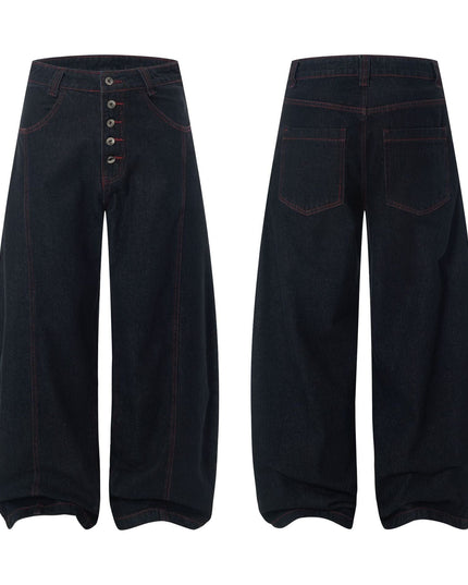 TALKLESSFASHION Vintage Edge Scimitar Denim jeans