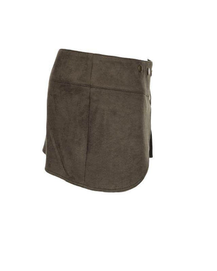 TALKLESSFASHION VOstudio American retro workwear style studded pocket skirt sexy hottie low waist design short skirt