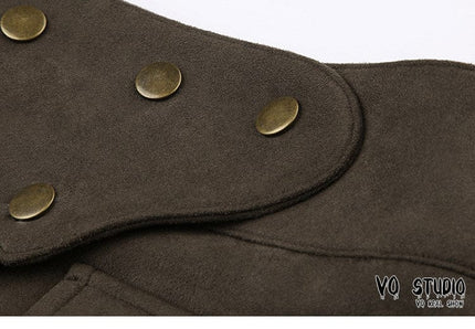 TALKLESSFASHION VOstudio American retro workwear style studded pocket skirt sexy hottie low waist design short skirt