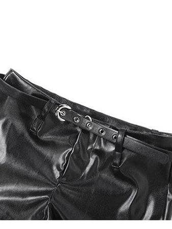 TALKLESSFASHION VOstudio Cool Motorcycle Belt Shorts Feminine Hot Girl Low-Waisted Tight Hip Wrap Pants 2026 New