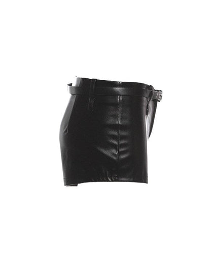 TALKLESSFASHION VOstudio Cool Motorcycle Belt Shorts Feminine Hot Girl Low-Waisted Tight Hip Wrap Pants 2026 New