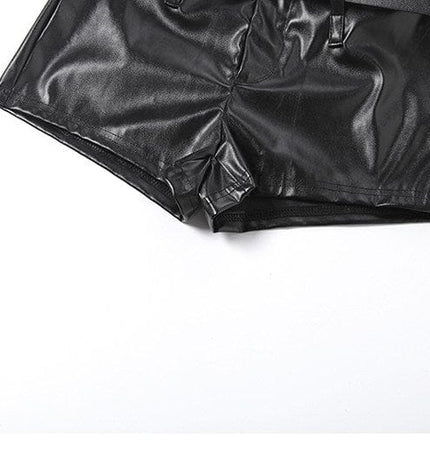 TALKLESSFASHION VOstudio Cool Motorcycle Belt Shorts Feminine Hot Girl Low-Waisted Tight Hip Wrap Pants 2026 New